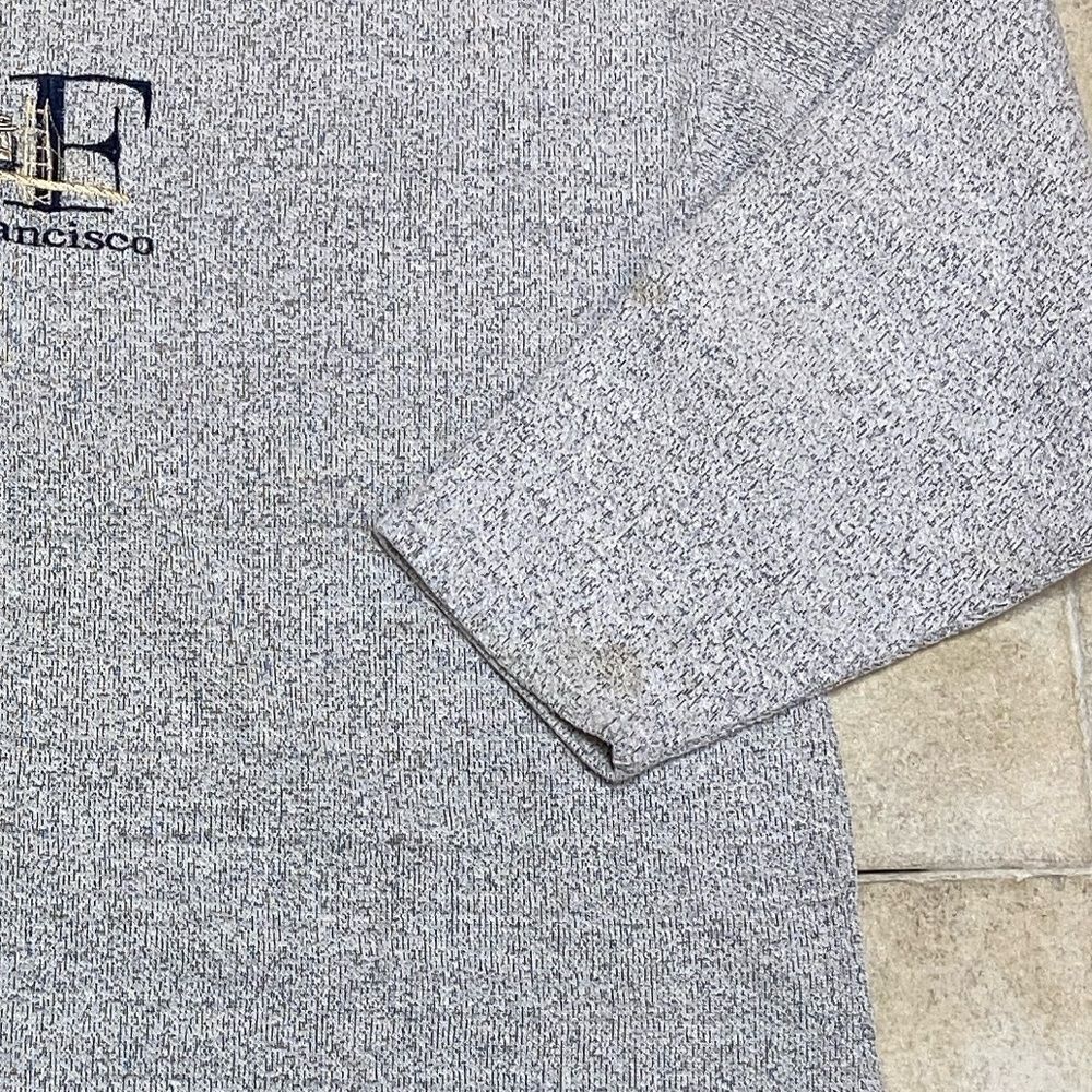 SF San Francisco Made In USA Gray Crewneck Sweater Size XXL - Picture 5 of 14
